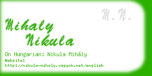 mihaly nikula business card